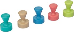 MAUL Aimant néodyme forme quille, Ø12mm, blister 1,5kg, 10 pces, assortis, pour tableau blanc