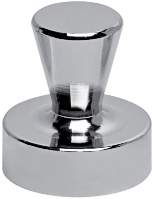 MAUL neodymium kegelmagneet Ø22mm 14kg blister 4 zilver, voor glas- en whitebord