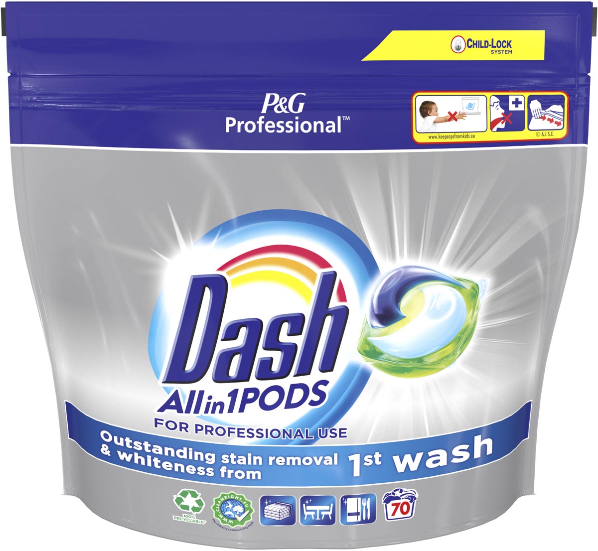 Dash Professional All-in 1 wascapsules, pak van 70 stuks
