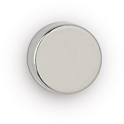 MAUL Aimant O-néodyme, Ø12x3mm, 2,5kg, blist 10pcs, argent clair, pour tableau blanc