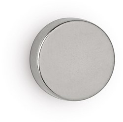 MAUL Aimant O-néodyme, Ø15x5mm, 4,5kg, blist 4pcs, argent clair, pour tableau blanc