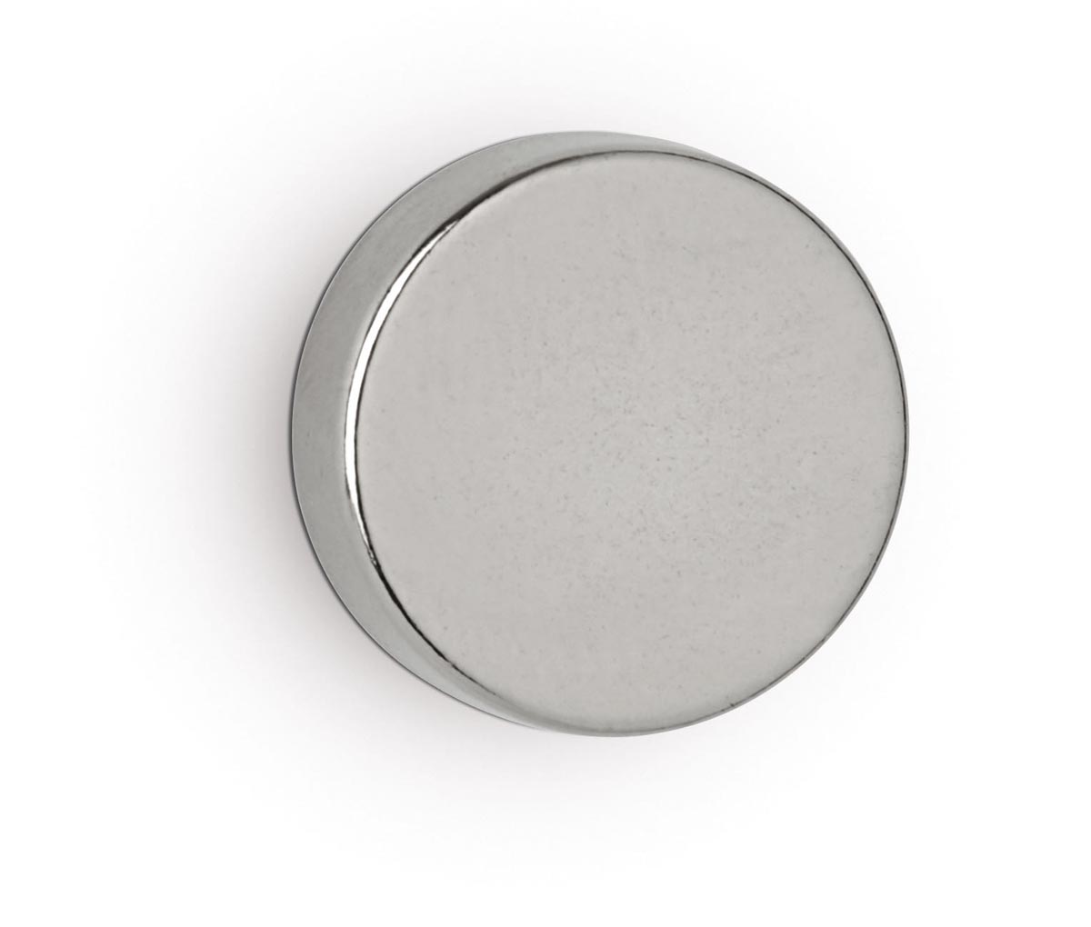MAUL neodymium schijfmagneet, ft 15 x 5 mm, trekkracht 4,5 kg, zilver, blister van 4 stuks afbeelding
