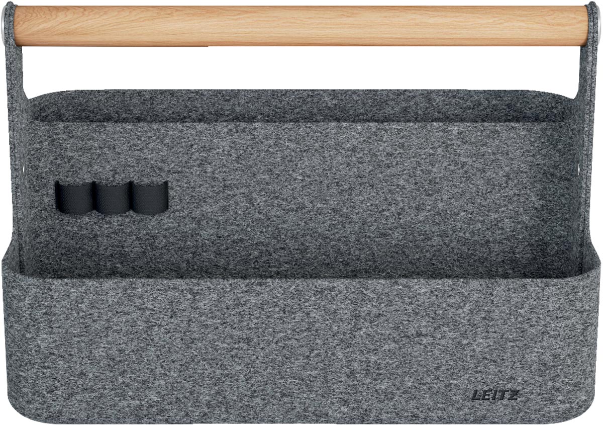 Leitz draagbare bureau organizer, met handvat, vilt, grijs