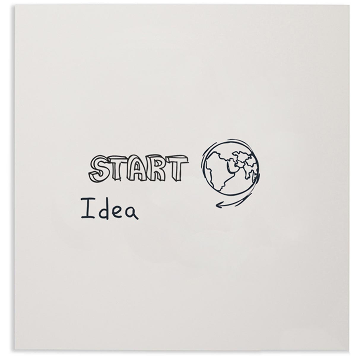 Smit Visual frameloos whiteboard, gelakt staal, magnetisch, ft 98 x 98 cm
