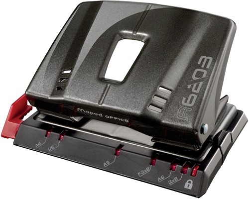 Maped perforator Advanced Metal, 2 gaats, 20 tot 25 blad, grijs