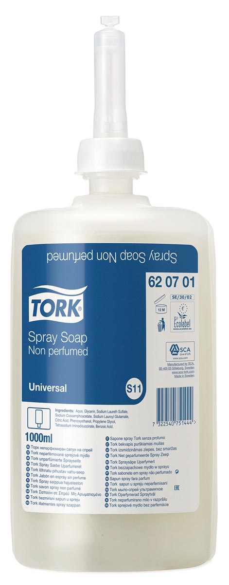 Tork vloeibare zeep, extra mild, S11, flacon van 1 liter afbeelding