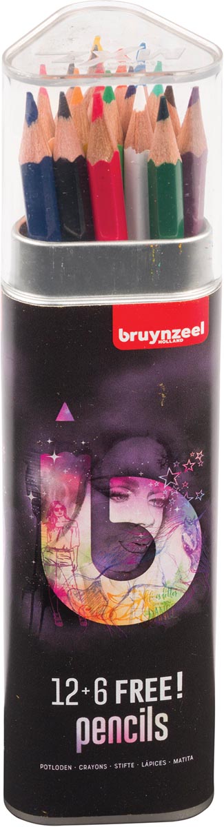 Bruynzeel kleurpotloden Light, koker van 12+6 stuks gratis