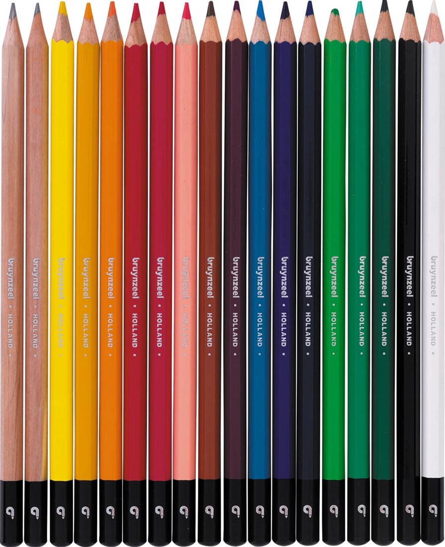 Bruynzeel crayon de couleur, tube de 12 + 6 GRATUIT bij VindiQ Office