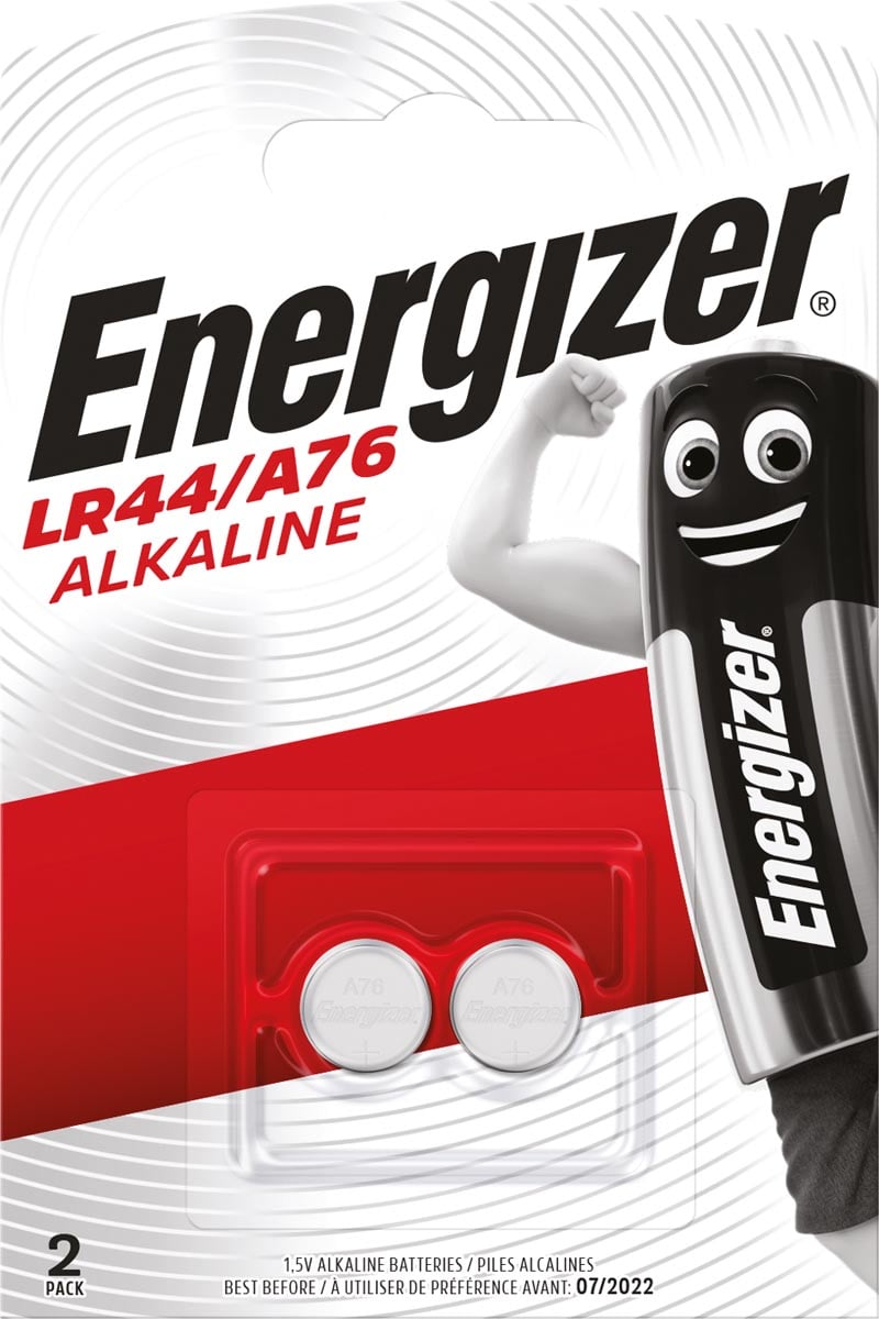 Energizer knoopcel LR44/A76, blister van 2 stuks afbeelding