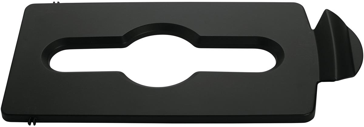 Rubbermaid Slim Jim gemengd deksel voor recycling station, zwart Rubbermaid Slim Jim gemengd deksel voor recycling station, zwart