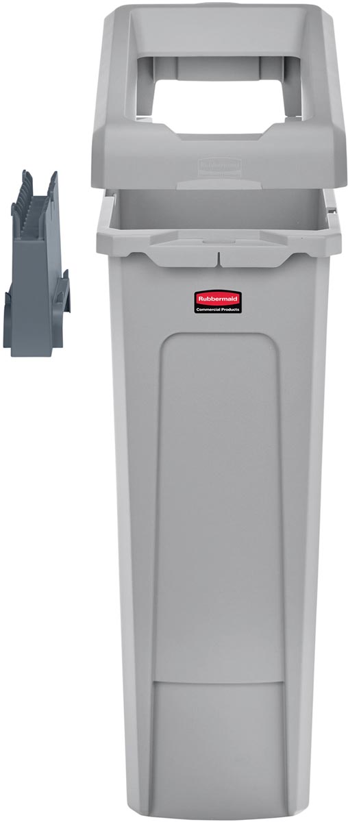 Rubbermaid Slim Jim vuilbak starter kit, 87 l, grijs Rubbermaid Slim Jim vuilbak starter kit, 87 l, grijs