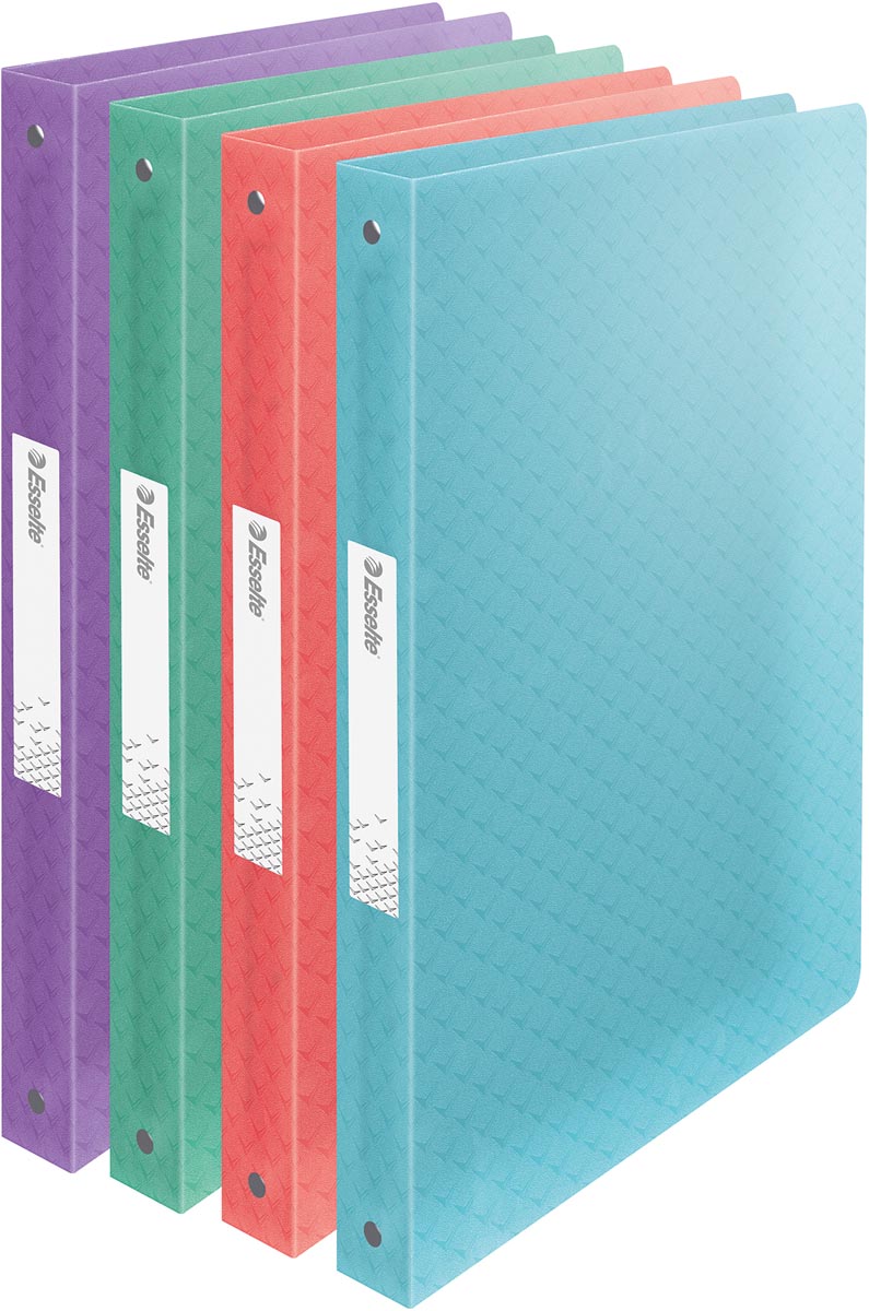 Esselte Colour&apos;Breeze ringmap, 4 ringen, PP, ft A4, met soepele kaft, assorti afbeelding