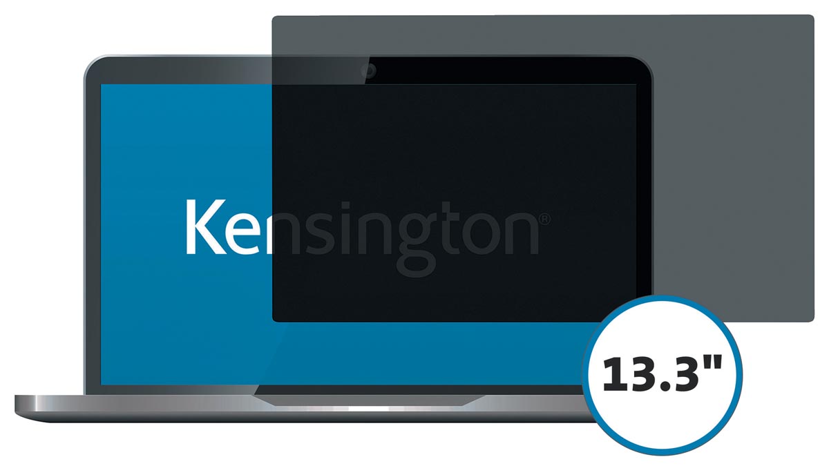 Kensington privacy filter, dubbelzijdig, verwijderbaar, voor laptops van 13,3 inch, 16 10