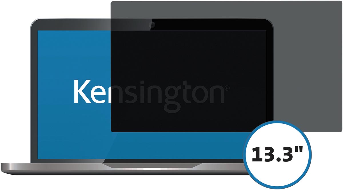 Kensington privacy schermfilter voor laptop 13.3 inch 16:9, 2 weg, zelfklevend