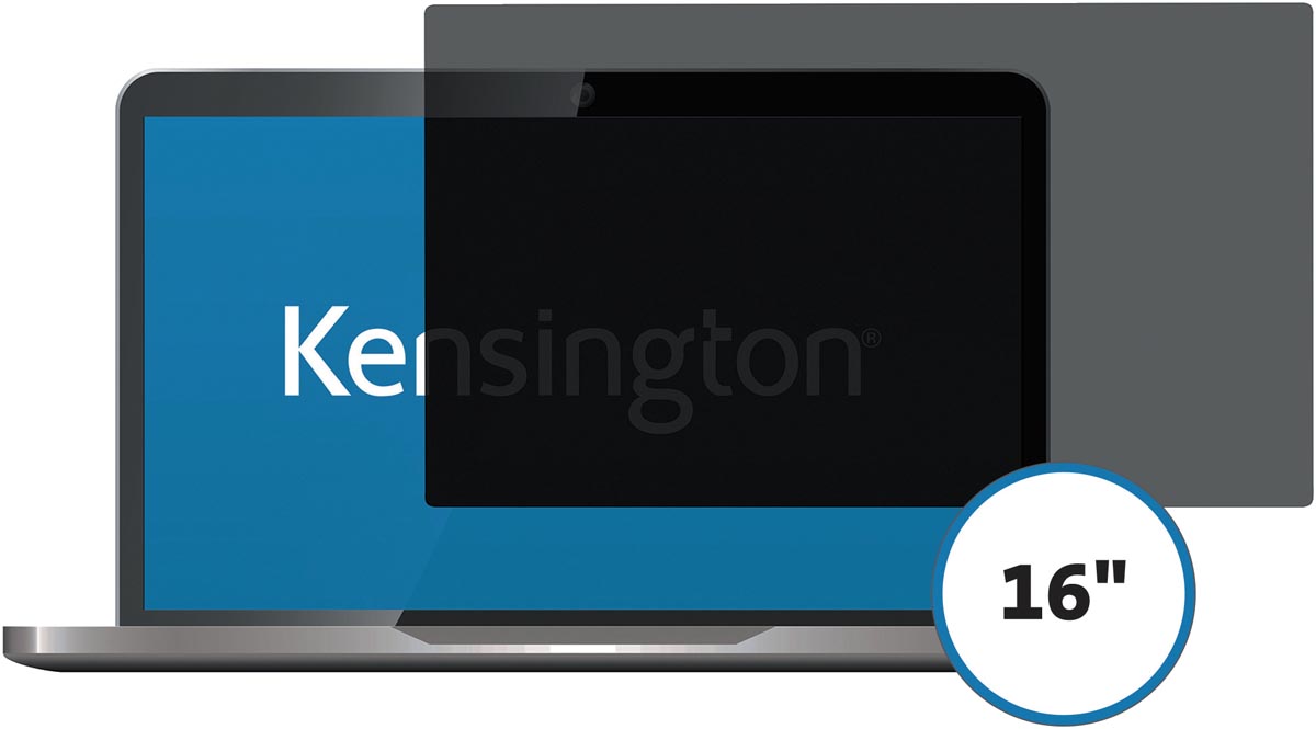 Kensington privacy schermfilter voor laptop 16 inch 16 9, 2 weg , verwijderbaar