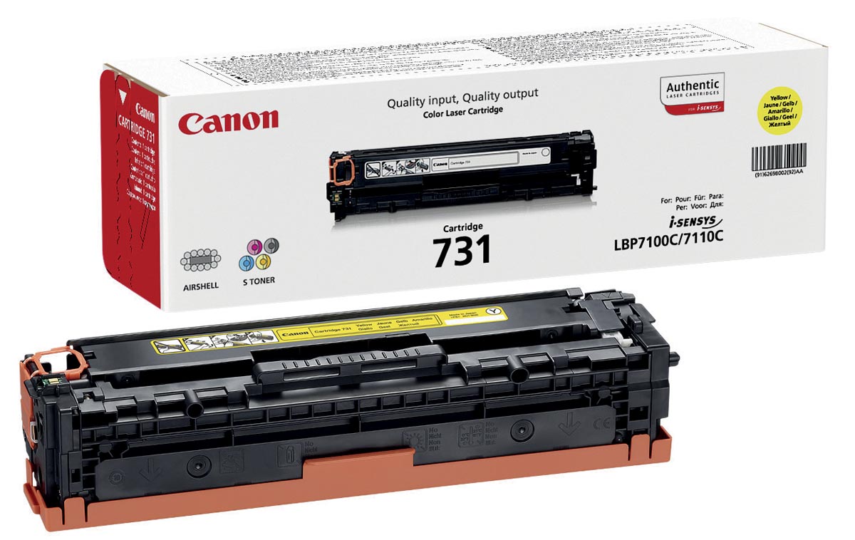 Canon toner 731Y , 1.500 pagina's, OEM 6269B002, geel Canon toner 731Y , 1.500 pagina's, OEM 6269B002, geel