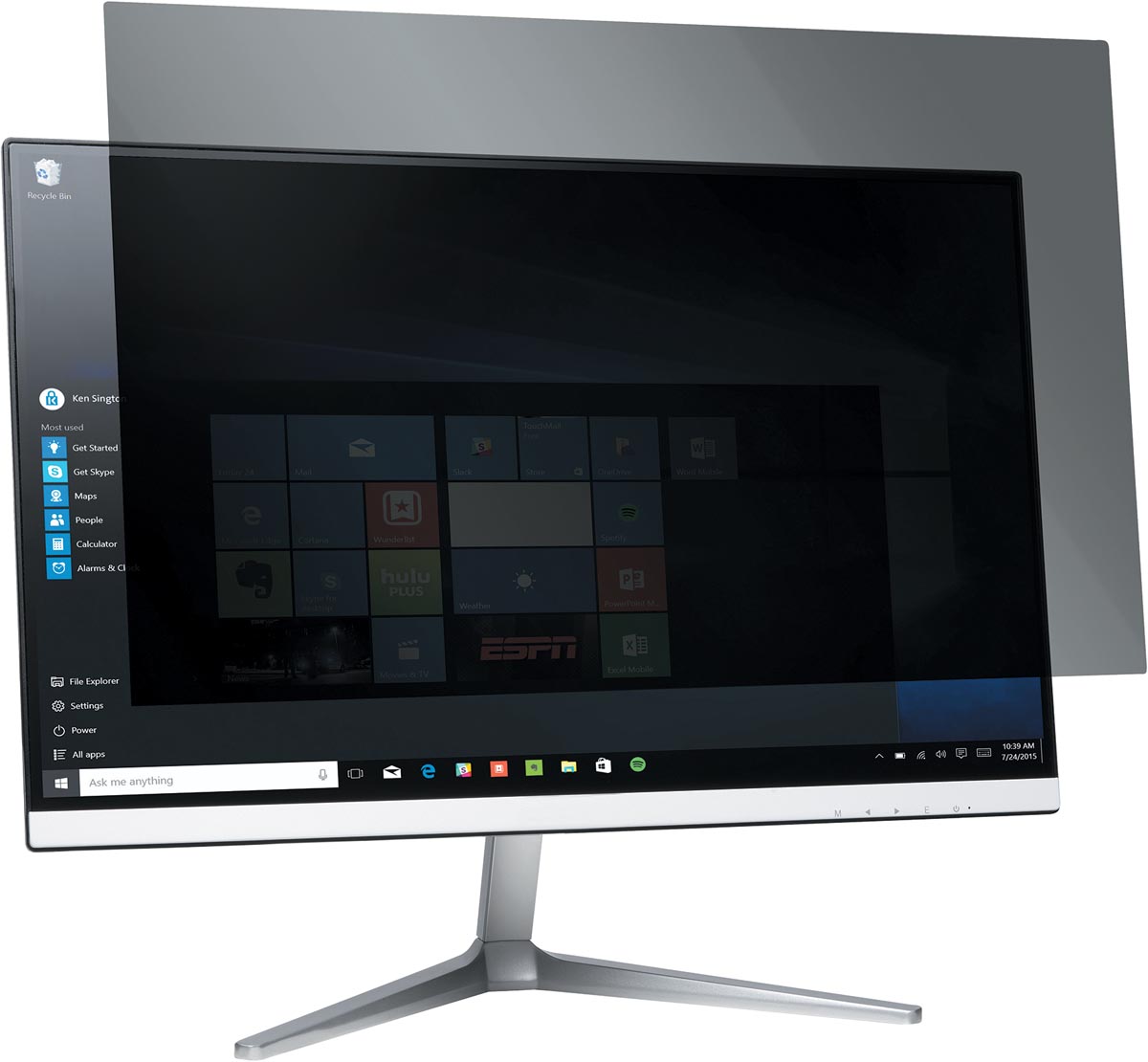Kensington privacy filter, dubbelzijdig, verwijderbaar, voor schermen van 34 inch, 21 9