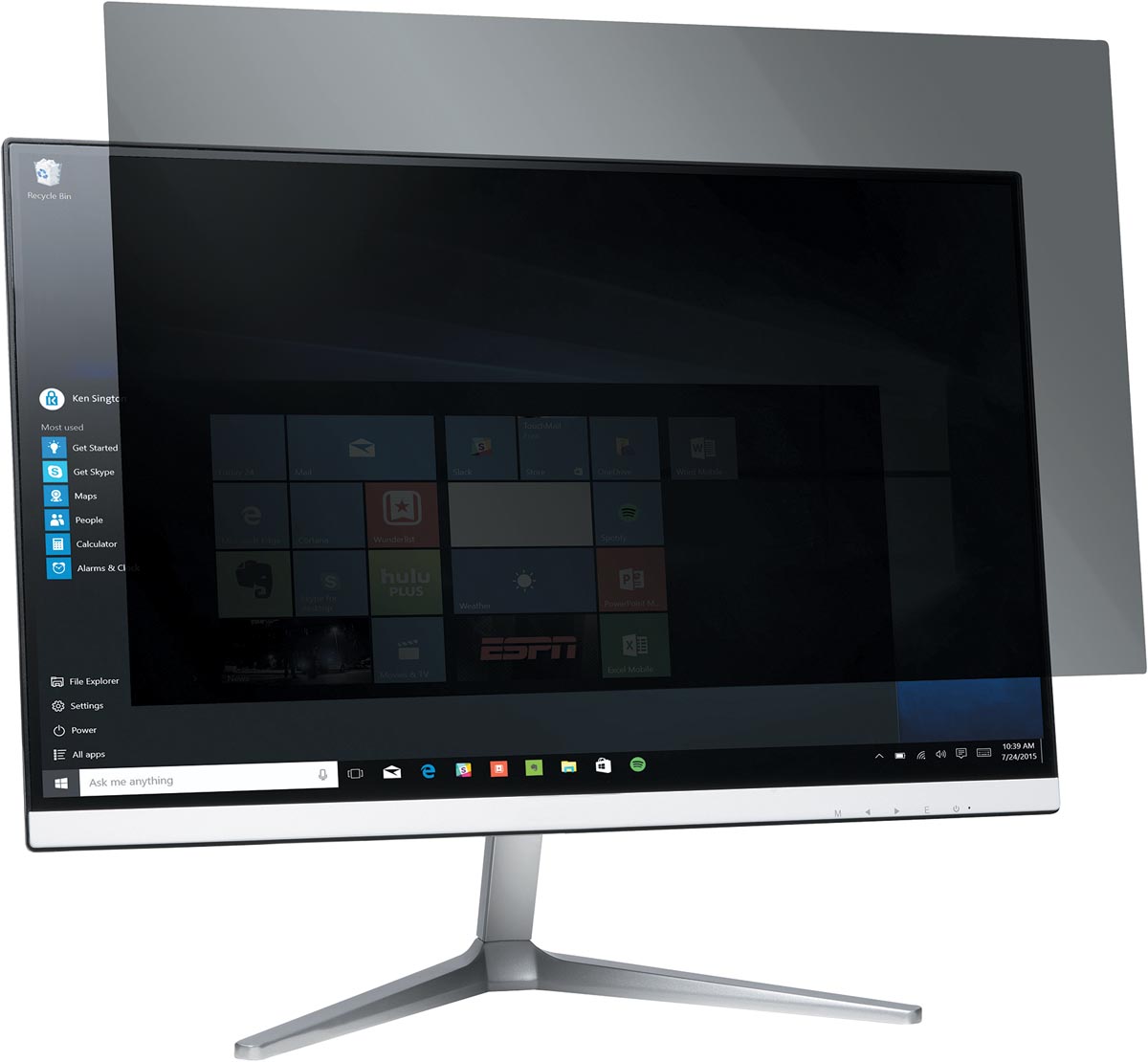 Kensington privacy filter, dubbelzijdig, verwijderbaar, voor schermen van 32 inch, 21 9
