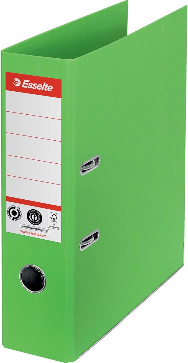 Esselte No.1 ordner, A4, rug 7,5 cm, groen afbeelding