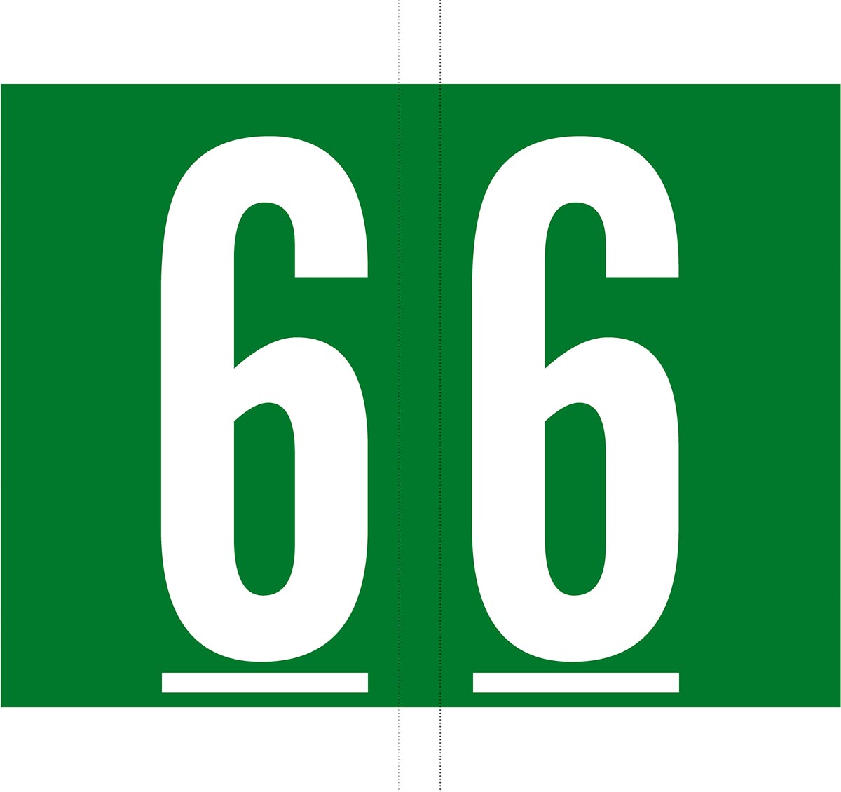 Codetab 6, rol van 500 tabs, donker groen afbeelding