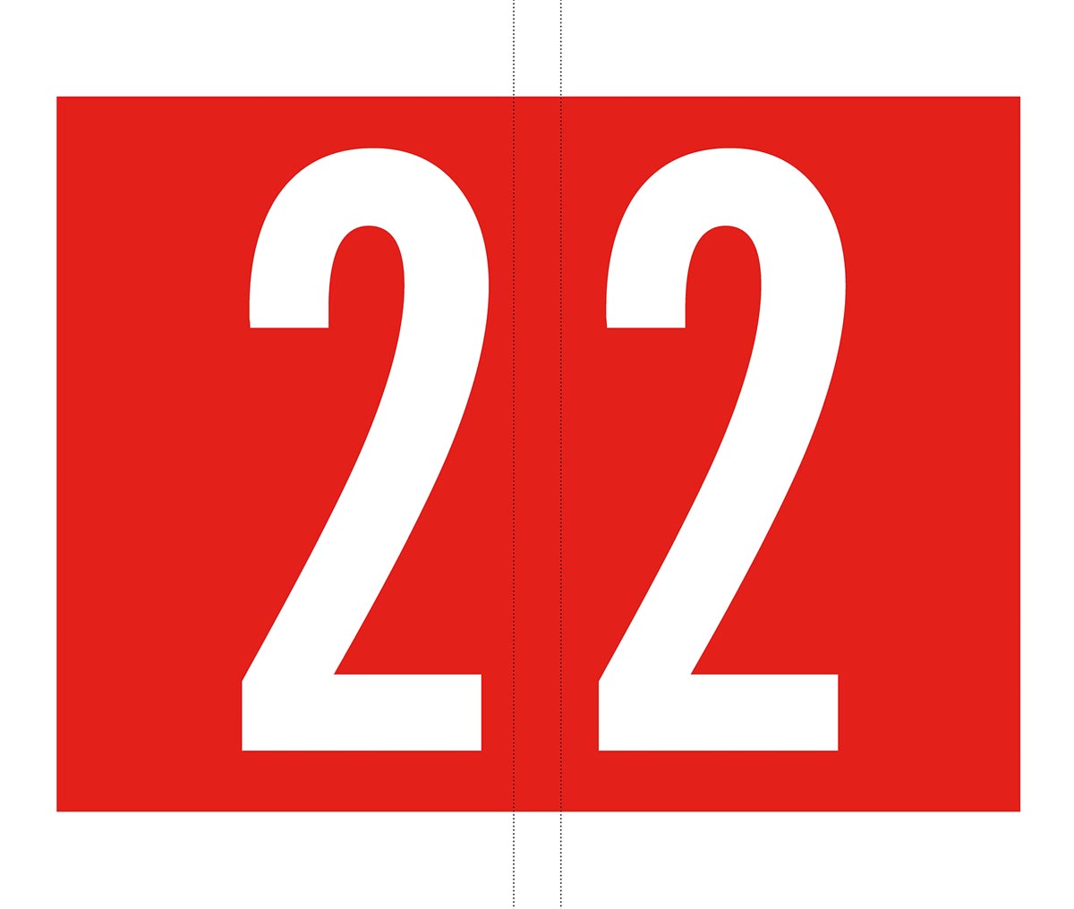 Codetab 2, rol van 500 tabs, rood afbeelding