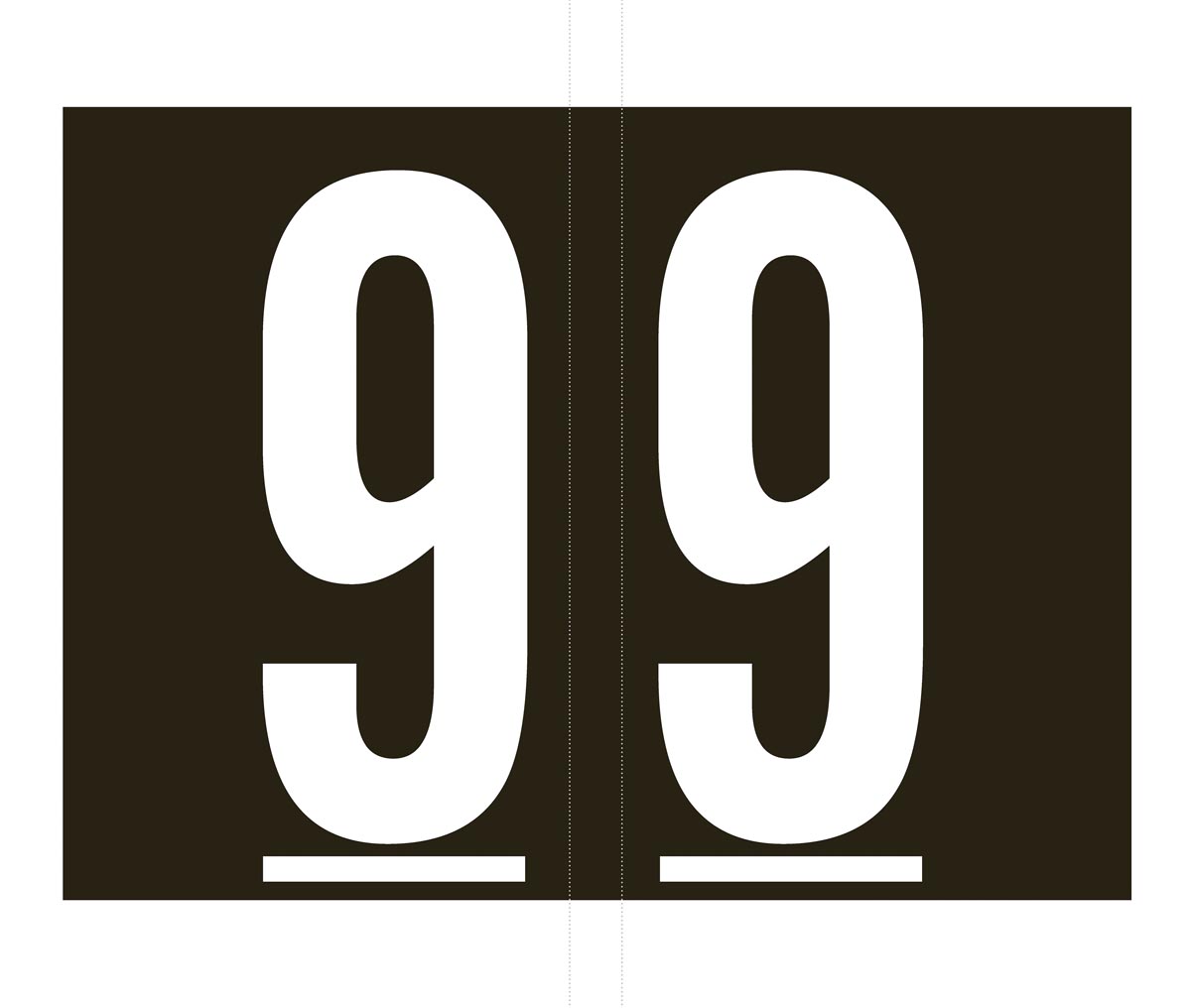 Codetab 9, rol van 500 tabs, zwart afbeelding