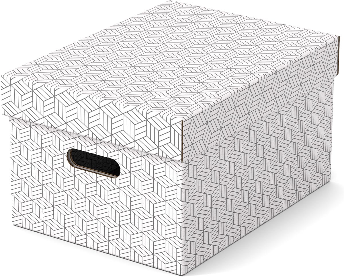 Esselte Home opbergdoos, ft 26,5 x 36,5 x 20,5 cm, wit, pak van 3 stuks afbeelding