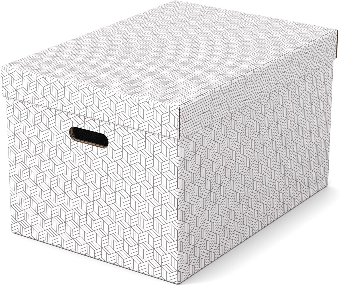 Esselte Home opbergdoos, ft 35,5 x 51 x 30,5 cm, wit, pak van 3 stuks afbeelding
