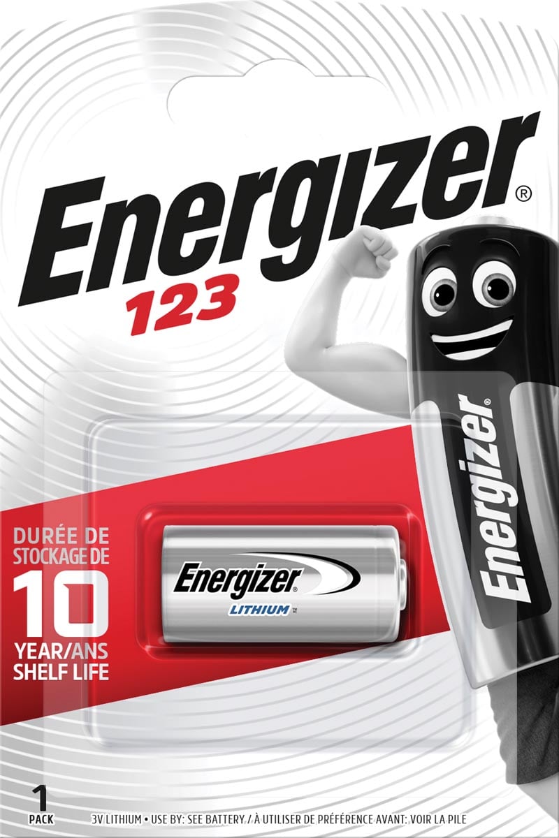 Energizer batterij Photo Lithium 123, op blister afbeelding