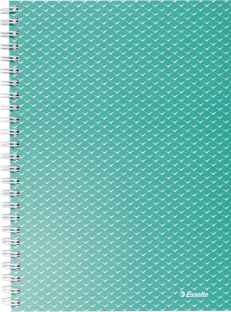Esselte Colour'Breeze notitieboek met spiraalbinding, voor ft A5, geruit, groen Esselte Colour'Breeze notitieboek met spiraalbinding, voor ft A5, geruit, groen
