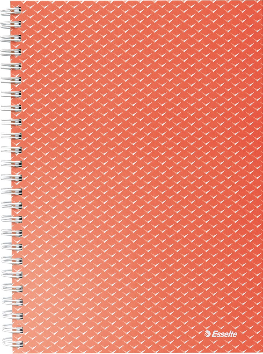 Esselte Colour'Breeze notitieboek met spiraalbinding, voor ft A5, geruit, koraal Esselte Colour'Breeze notitieboek met spiraalbinding, voor ft A5, geruit, koraal