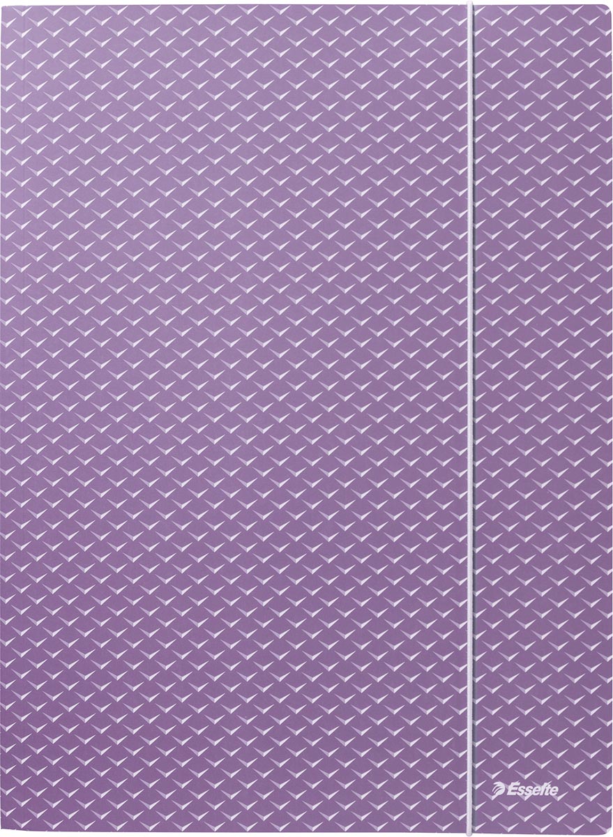 Esselte Colour&apos;Breeze elastomap met 3 kleppen, uit karton, ft A4, lavendel