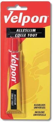 Velpon alleslijm tube van 25 ml, op blister