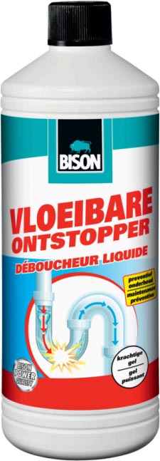 Afbeelding van Bison vloeibare ontstopper, fles van 1 l