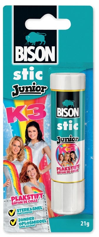 Bison Junior K3 plakstift 21 g, op blister Bison Junior K3 plakstift 21 g, op blister