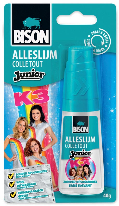 Bison Junior K3 alleslijm 40 g, op blister