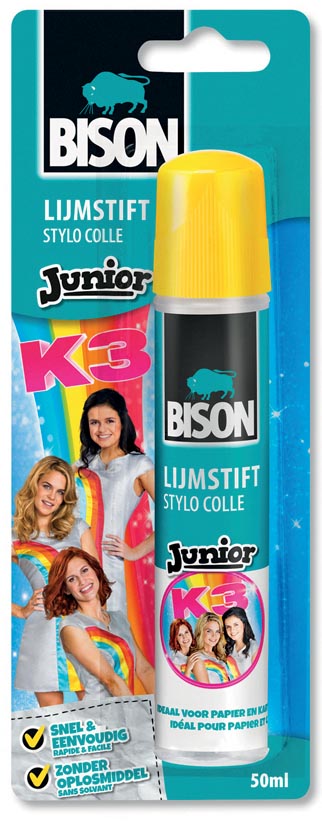 Bison Junior K3 lijmstift 50 ml, op blister