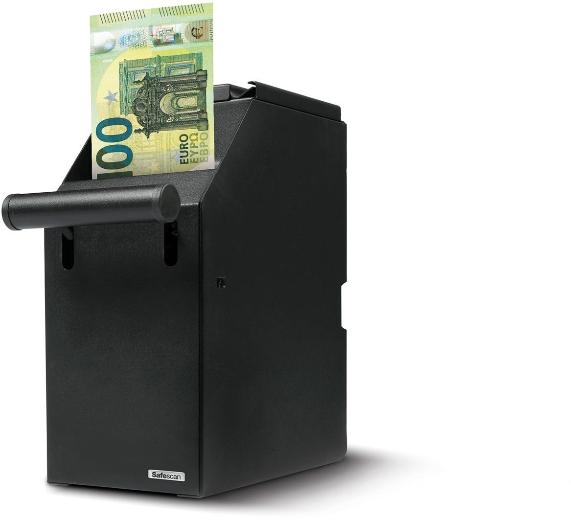Safescan 4100 Black - POS safe for storing notes - Holds up to 300 notes, 19 x 10.2 x 22.5 cm, black
