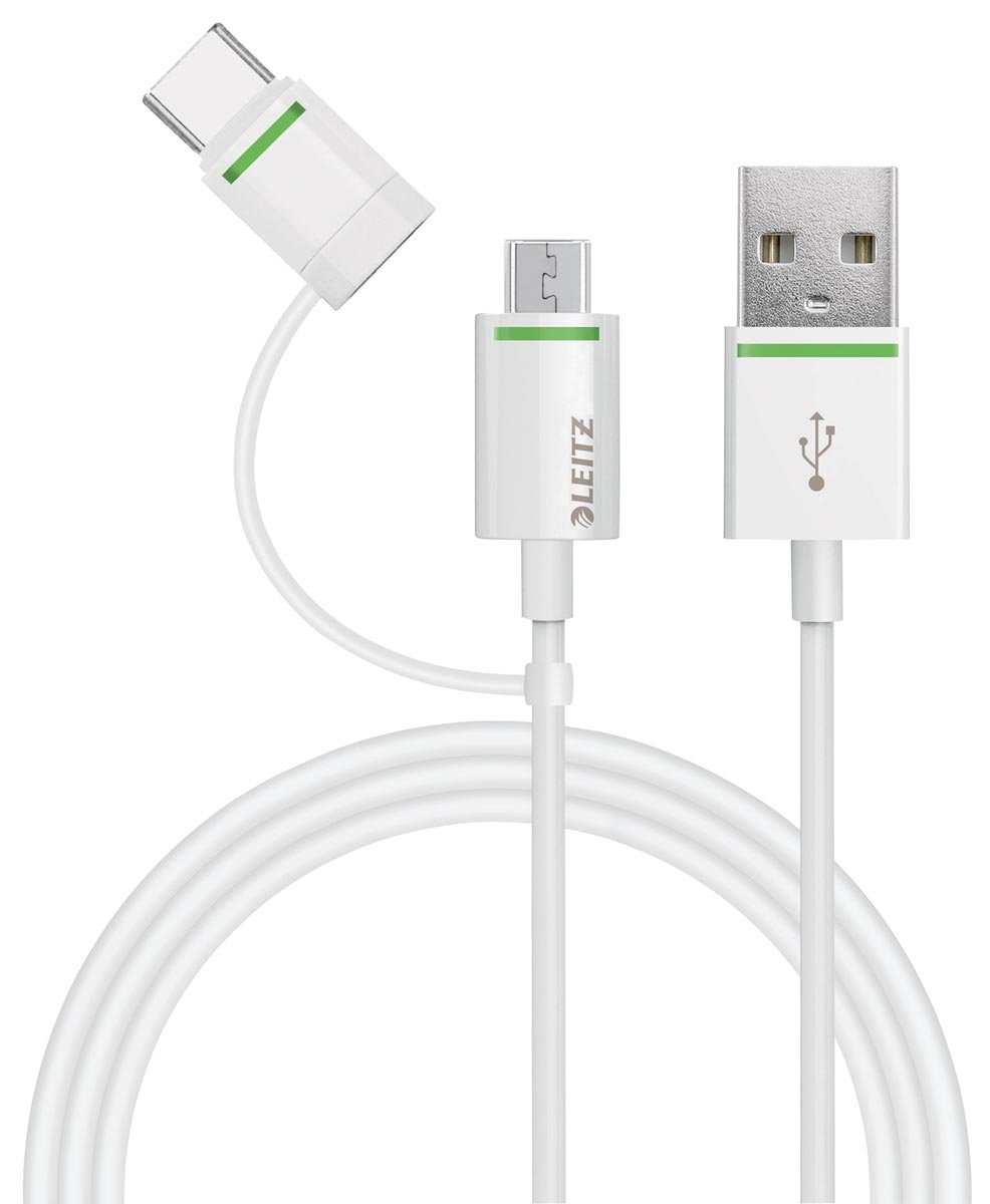 Leitz USB-C kabel met micro-USB adapter