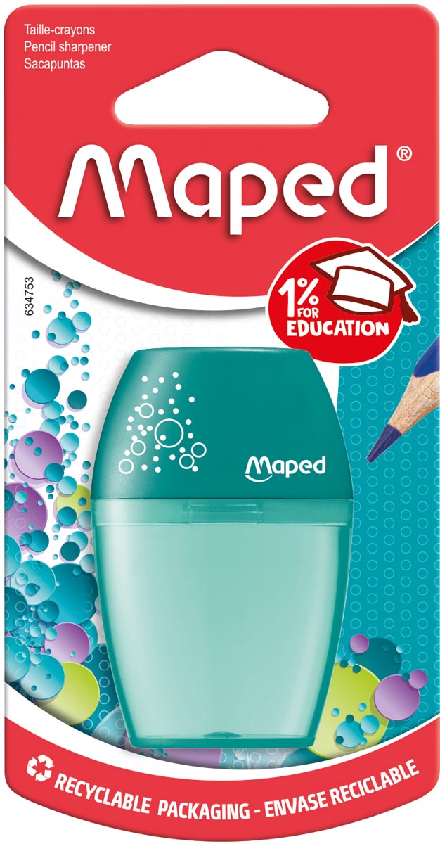 Maped Potloodslijper Shaker 1-gaats, op blister afbeelding
