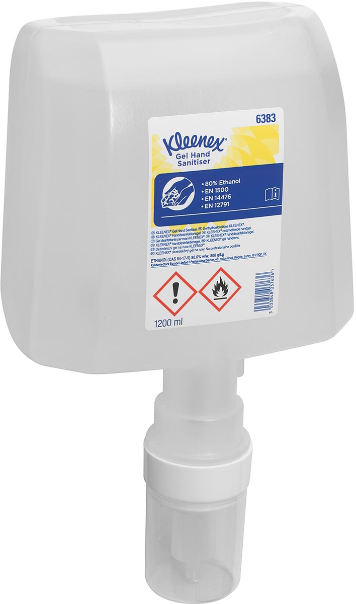Kimberly-Clark Kleenex vulling dispenser, cassette alcoholgel, helder, 1,2 liter