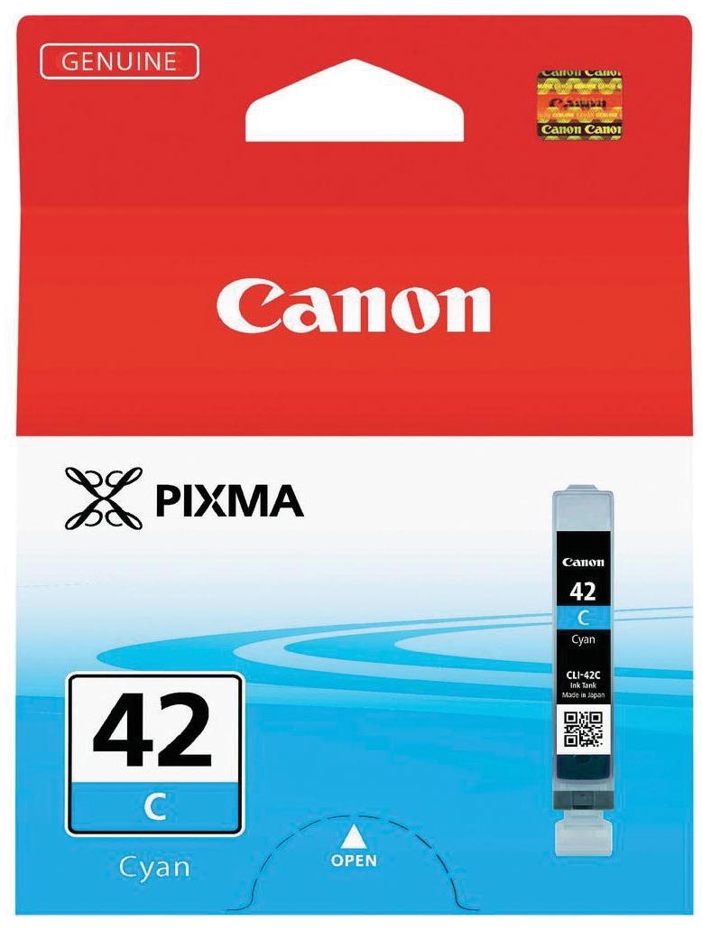 Canon inktcartridge CLI-42C, 600 foto's, 13 ml, OEM 6385B001, cyaan