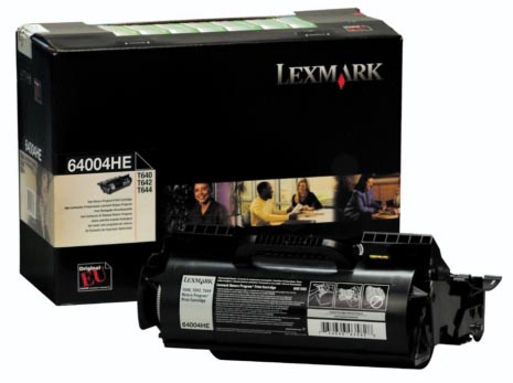 Lexmark Tonercartridge zwart return program voor Etiketten - 21000 pagina's - 64004HE