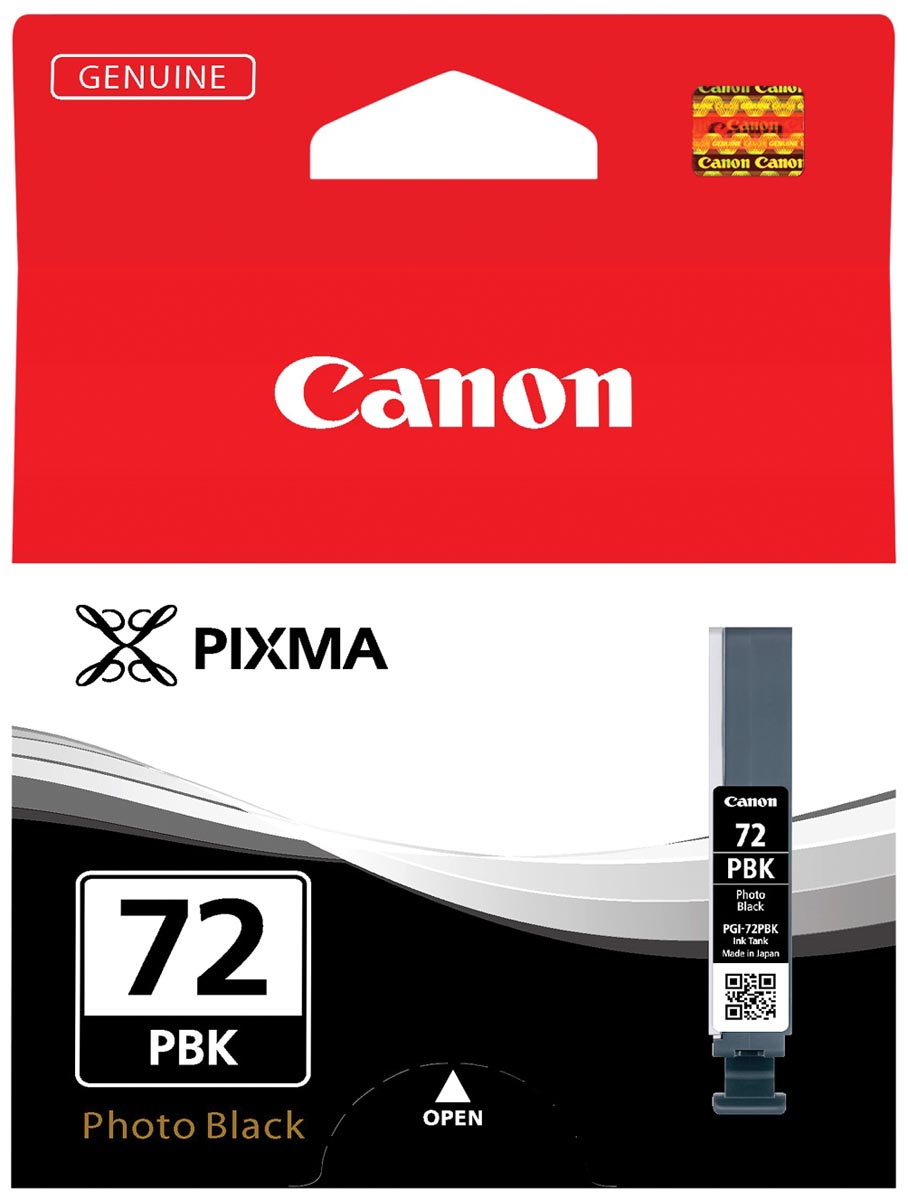 Canon inktcartridge PGI-72PBK, 510 foto's, 14 ml, OEM 6403B001, foto zwart