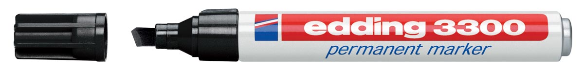 Edding permanent marker e-3300 zwart (op blister) afbeelding