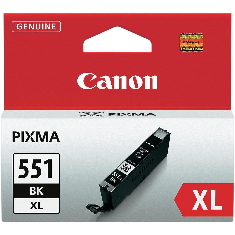 Canon inktcartridge CLI-551BK-XL, 950 pagina&apos;s, OEM 6443B001, zwart afbeelding