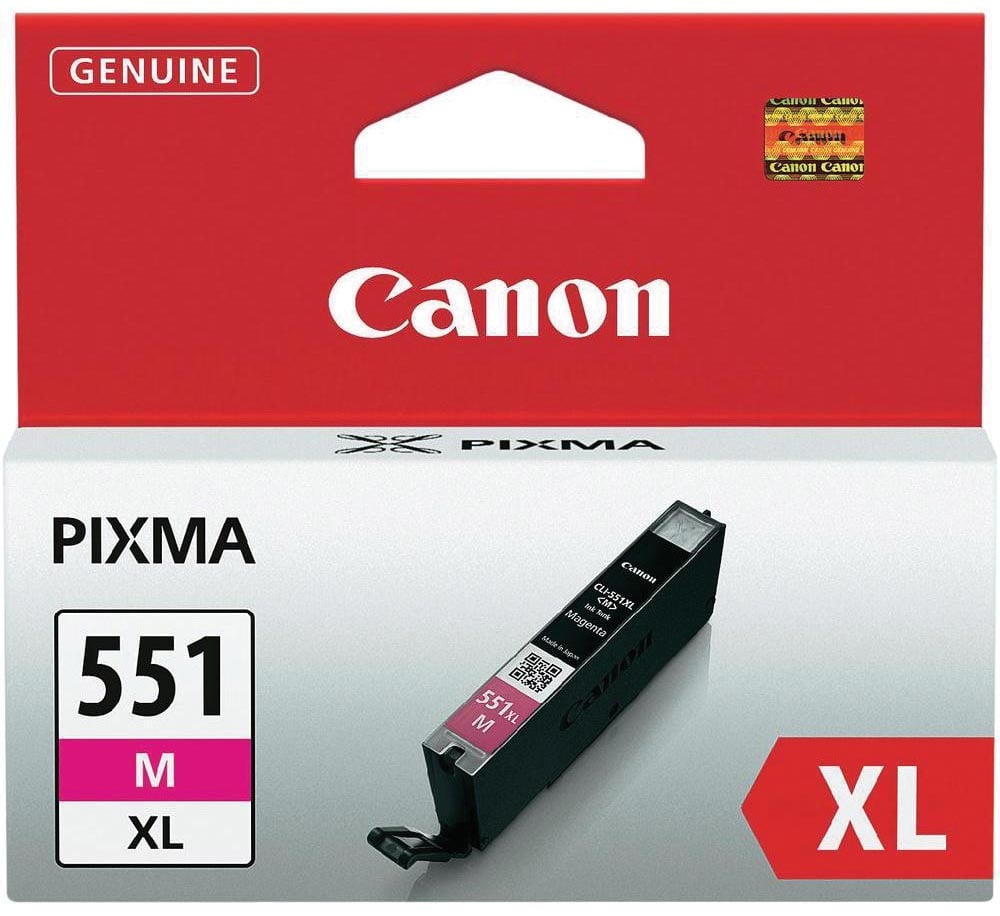 Canon inktcartridge CLI-551M-XL, 680 pagina&apos;s, OEM 6445B001, magenta afbeelding