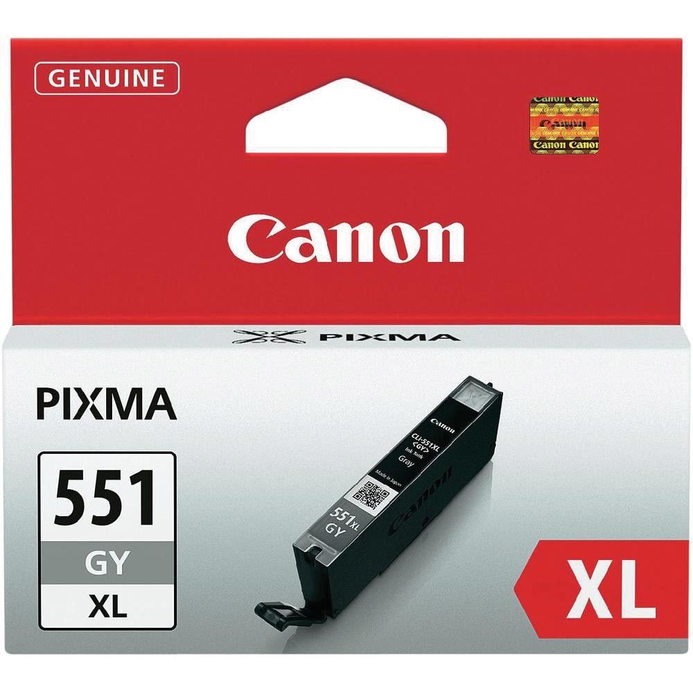 Canon inktcartridge CLI-551GY-XL, 3.350 pagina&apos;s, OEM 6447B001, grijs afbeelding