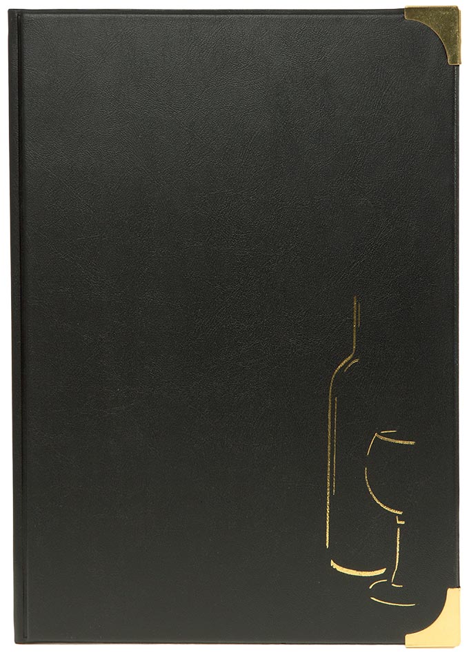 Securit wijnkaart Basic ft A4, zwart