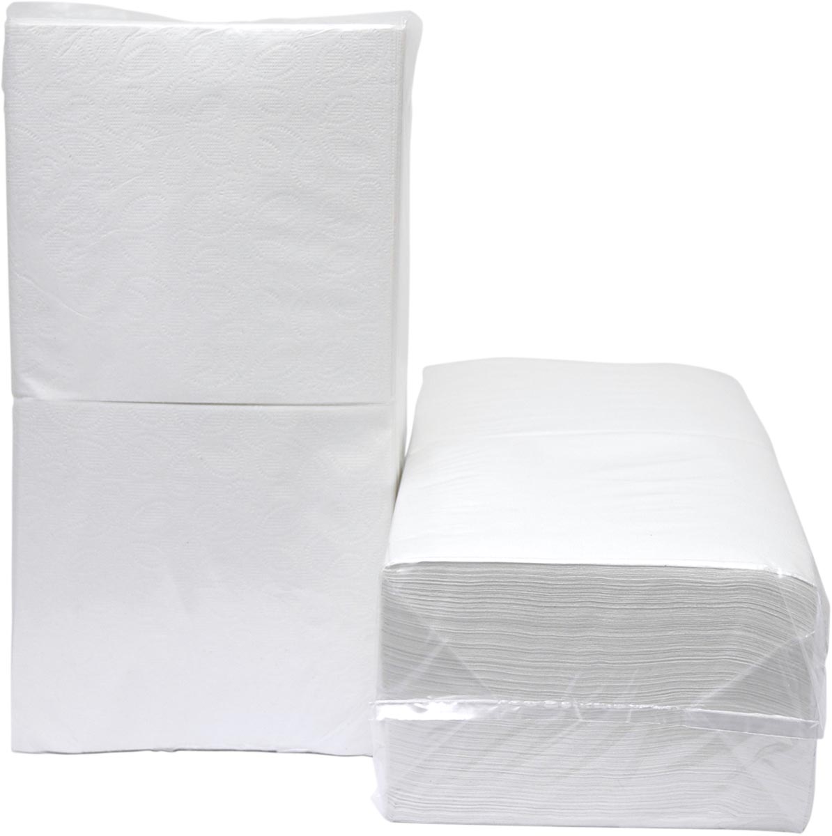 Servetten, ft 33 x 33 cm, 1-laags, wit, pak van 9 x 500 stuks afbeelding